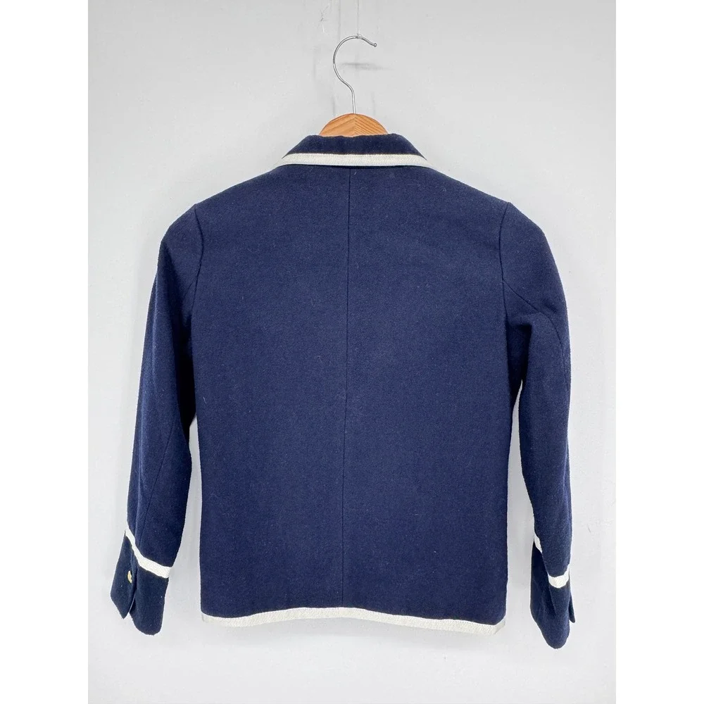 Rowing Blazers x Target Navy Wool Blend Blazer Kids Size M(8) Preppy Dressy
